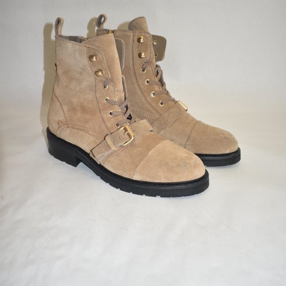ALLSAINTS Donita Suede Combat Boot Tan Brown 41 EU 11 US - Picture 2 of 9